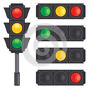 Traffic Concept With Lights And Equipments