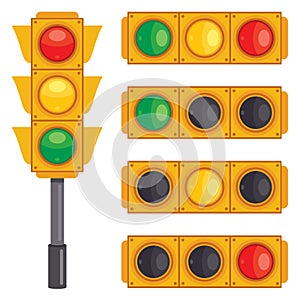 Traffic Concept With Lights And Equipments