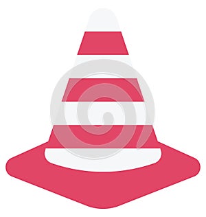 Traffic Cone Color Vector Icon which can easily modify or edit