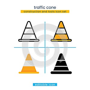 traffic cone construction and tools Icon