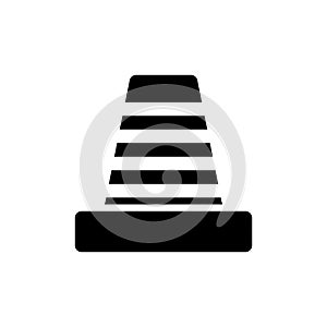 traffic cone icon or logo isolated sign symbol vector illustration - high quality black style vector icons