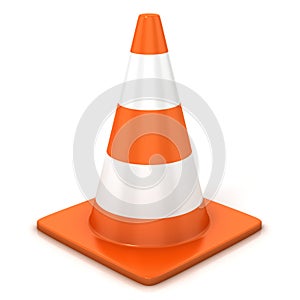 Traffic cone isolated