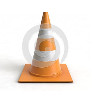 Traffic Cone isolated On White Background