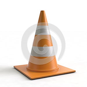Traffic Cone isolated On White Background