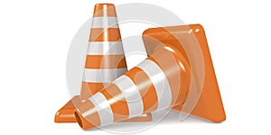 Traffic cone isolated on white background