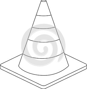 Traffic cone vector eps 10