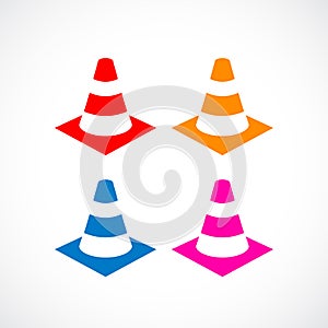 Traffic cone vector icon