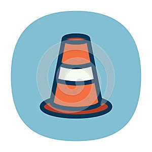 traffic cone. Vector illustration decorative design