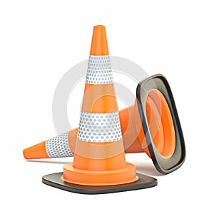 Traffic cones 3D