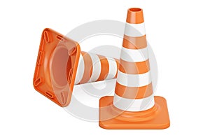 Traffic Cones, 3D rendering