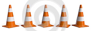 Traffic Cones Barrier Road Alert