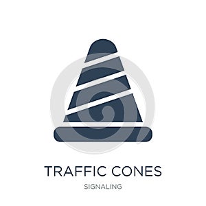 traffic cones icon in trendy design style. traffic cones icon isolated on white background. traffic cones vector icon simple and