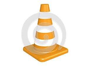 Traffic cones isolated on white