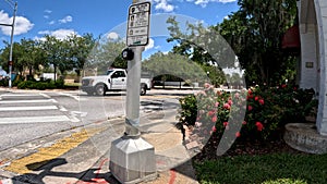 Traffic control device for crosswalks