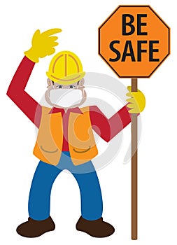 Traffic Controller With Mask