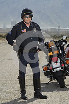 Traffic Cop By Motorcycle