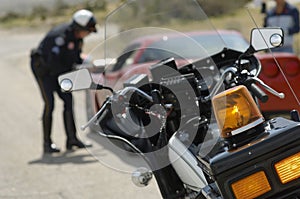 Traffic cop's motorcycle