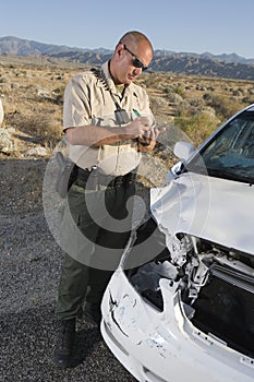 Traffic Cop Writing Ticket