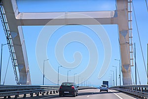 Traffic on the Crimean bridge