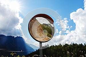 The traffic curve mirror