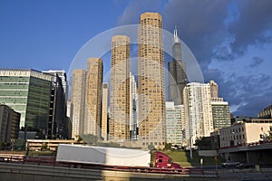 Traffic in downtown Chicago