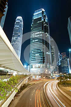 Traffic Through Downtown in Hong Kong