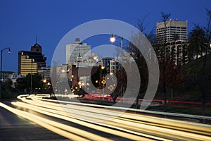 Traffic in downtown Memphis