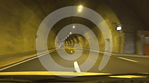 Traffic Driving Car On Highway, Roadway Tunnel, Subway, Driver Traveling Greece