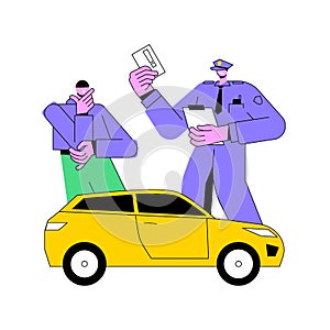 Traffic fine abstract concept vector illustration.