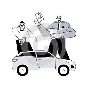 Traffic fine abstract concept vector illustration.