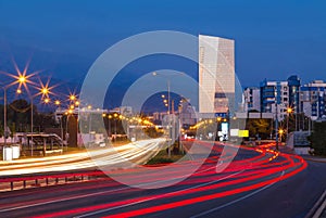 Traffic on a freeway