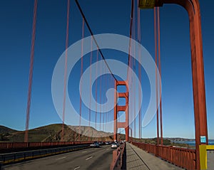 Traffic at Golden Gate Bridge - San Francisco, California, USA