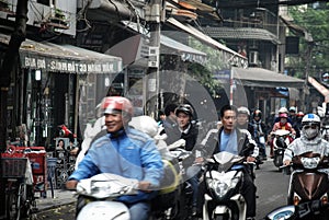 Traffic in Hanoi, Vietnam