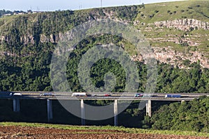 Traffic Highway Bridge Valley Countryside