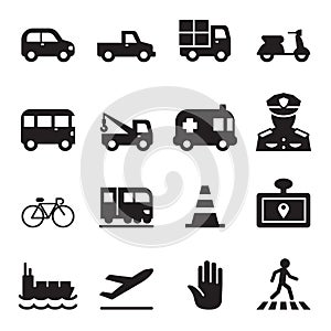 Traffic icon set 2
