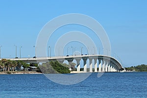 Traffic on Indian River Bridge, Stuart, Florida
