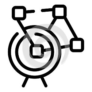 Traffic infrastructure oversight icon outline vector. Network data governance photo