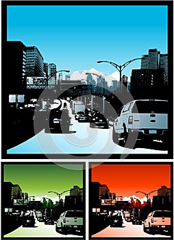 Traffic jam background