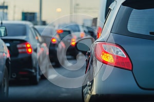 Traffic jam in Bangkok on express way