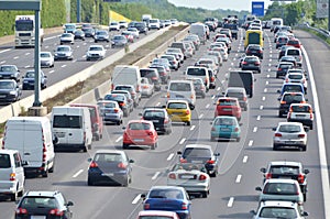 Traffic jam on german highway