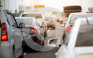 Traffic jam on highway