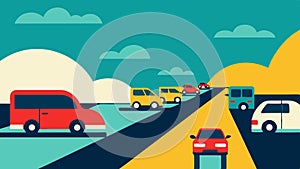 Traffic Jam A highway scene where one car labeled SelfSabotage is causing a traffic jam symbolizing how these behaviors photo