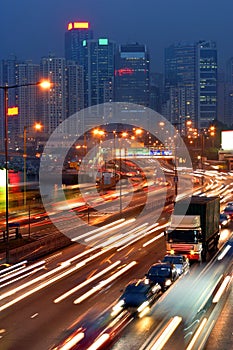 Traffic jam in Hong Kong