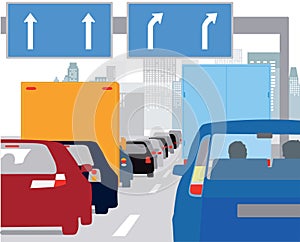 Traffic jam illustration