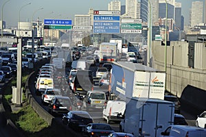 Traffic Jam in Paris, France