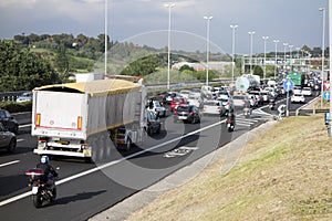Traffic jam in Rome