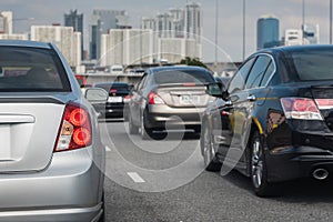 Traffic jam in rush hour