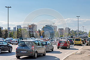 Traffic jam and rush hour