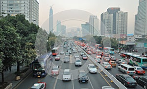 Traffic jam in Shenzhen
