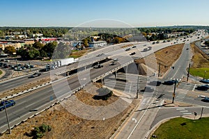 Traffic on Kipling and I70 in Arvada, Colorado